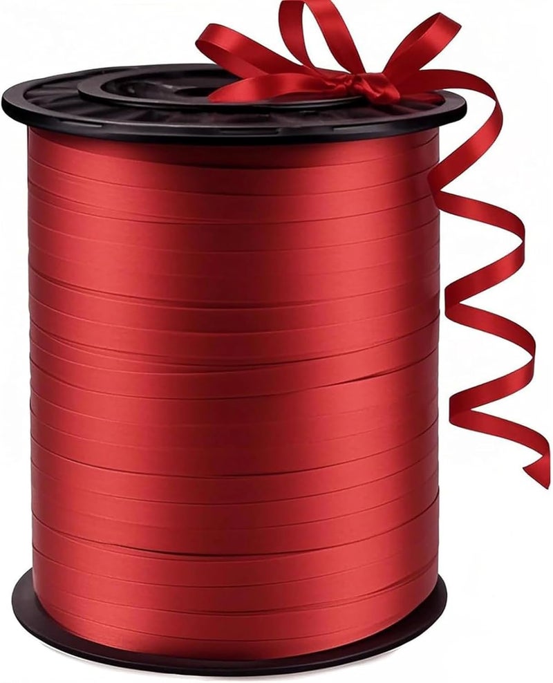 WFAUIBR 500 Yard Premium Red Curling Ribbon, 3/16" PVC Plastic Curly Ribbon for Gift Wrapping, Balloon Decoration, DIY Crafts, Special Occasions - Image 1